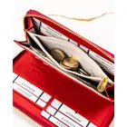 Portfel, czerwony, skórzany, RFID, Rovicky