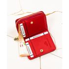 Portfel, czerwony, skórzany, RFID, Rovicky