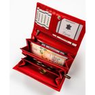 Portfel, czerwony, skórzany, Rovicky