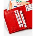 Portfel, czerwony, skórzany, Rovicky