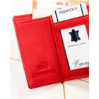 Portfel, czerwony, skórzany, Rovicky