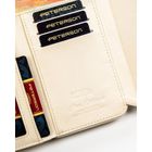 Portfel, ecru, skóra ekologiczna, RFID, Peterson