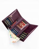 Portfel, fioletowy, skórzany, Peterson