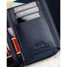 Portfel, granatowy, skóra ekologiczna, Peterson