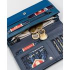 Portfel, granatowy, skóra ekologiczna, Peterson