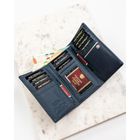 Portfel, granatowy, skóra ekologiczna, Peterson