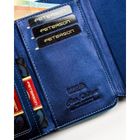 Portfel, granatowy, skóra ekologiczna, RFID, Peterson