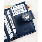 Portfel, granatowy, skóra ekologiczna, Rovicky