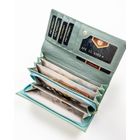 Portfel, jasnozielony, skórzany, Peterson