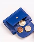 Portfel, niebieski, skórzany, Peterson