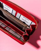 Portfel-piórnik, czerwony, skóra ekologiczna, Rovicky