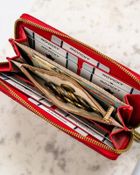 Portfel-piórnik, czerwony, skóra ekologiczna, Rovicky