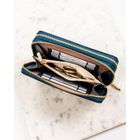 Portfel-piórnik, granatowy, skóra ekologiczna, Rovicky