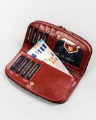 Portfel, różowy, skórzany, Peterson