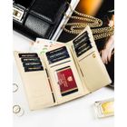 Portfel, skóra naturalna i ekologiczna, kwiatowy wzór, Peterson