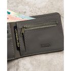 Portfel, szary, skóra ekologiczna, RFID, Peterson