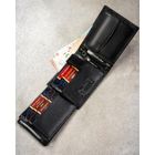 Portfel z brelokiem, czarny, skórzany, Peterson