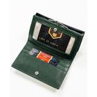 Portfel, zielony, skóra ekologiczna, Peterson