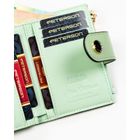 Portfel, zielony, skóra ekologiczna, Peterson