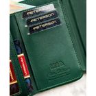 Portfel, zielony, skóra ekologiczna, Peterson