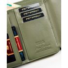 Portfel, zielony, skóra ekologiczna, RFID, Peterson