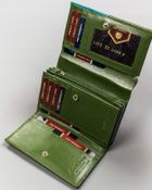 Portfel, zielony, skórzany, Peterson