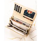 Portfel, złoty, skórzany, Peterson