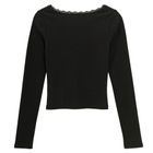 Prążkowana koszulka z domieszką modalu NOWEAR