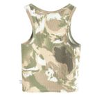 Prążkowany top khaki z domieszką modalu NOWEAR