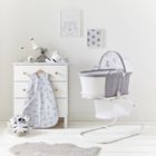 PurFlo, oddychający kosz Mojżesza ze stelażem, Marl Grey