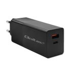 Qoltec, Gan Power Pro, ładowarka, 1XUSB-C, 1XUSB, 100W, 5-20V, 1.5-5A, PD, czarna