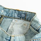 Regulowane jasnoniebieskie jeansy z przetarciami wide leg cargo Cool Club