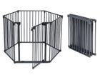 Ricokids, kojec dla dzieci, metalowy, 6-paneli, czarny