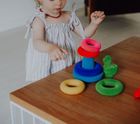 Rubbabu, układanka edukacyjno-sensoryczna, piramida z piłką