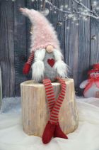 Saska Garden, pani skrzat z puchatą czapą, 45 cm