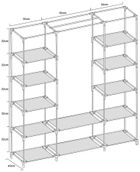Saska Garden, szafa tekstylna, szara, 175-133-43 cm, 28873