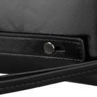 Saszetka do ręki, czarna, skóra ekologiczna, Rovicky