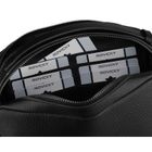 Saszetka do ręki, czarna, skóra ekologiczna, Rovicky