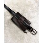 Saszetka na biodro, brązowa, skórzana, Rovicky