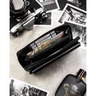 Saszetka na biodro, czarna, skórzana, RFID, Rovicky