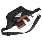 Saszetka na biodro, nerka, czarna, skórzana, Rovicky