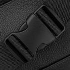 Saszetka na biodro, nerka, czarna, skórzana, Rovicky