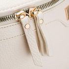 Saszetka na biodro, nerka, jasnobeżowa, skóra ekologiczna, Peterson