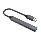Savio, hub USB-A, 3xUSB-A 2.0, 1xUSB-A 3.0, szary