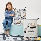 Sipo, kosz na zabawki XL, bawełniany, wodoodporny, zamykany na ściągacz, Mini autka