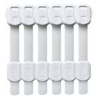 Sipo, zestaw zabezpieczeń do szaf i szuflad z podwójnym przyciskiem i regulacją, 6 szt.