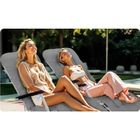 Sofotel, ChillWell, leżak ogrodowy składany z poduszką, szary