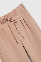 Spodnie materiałowe damskie, brązowe, Moodo