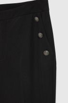 Spodnie materiałowe damskie, czarne, Moodo