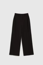 Spodnie materiałowe damskie, czarne, Moodo